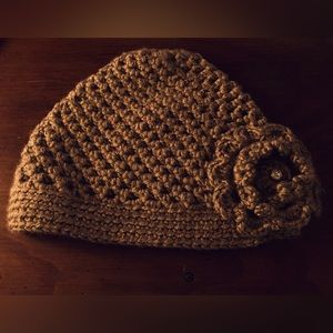 Brown crochet hat